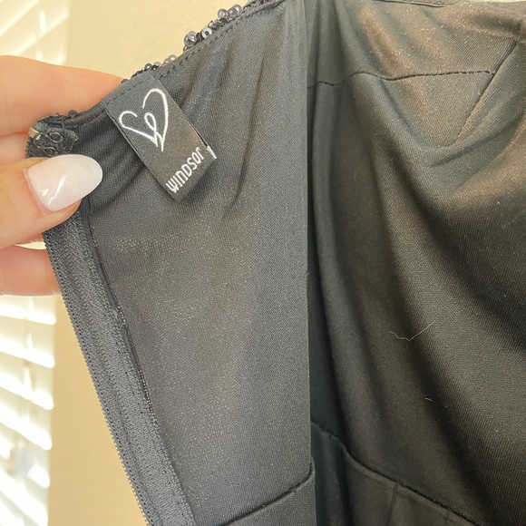 Black Meredith One-Shoulder Sequin Formal Dress - NWOT - Picture 5 of 6